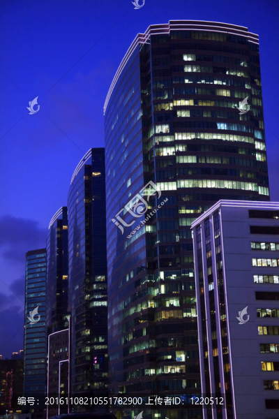 九龍建筑香港的夜晚