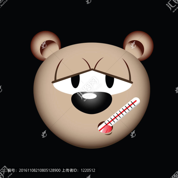 帶溫度計(jì)的病熊