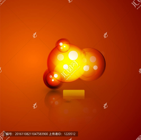 橙色氣泡背景抽象