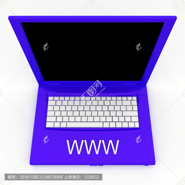 它與詞WWW的筆記本電腦
