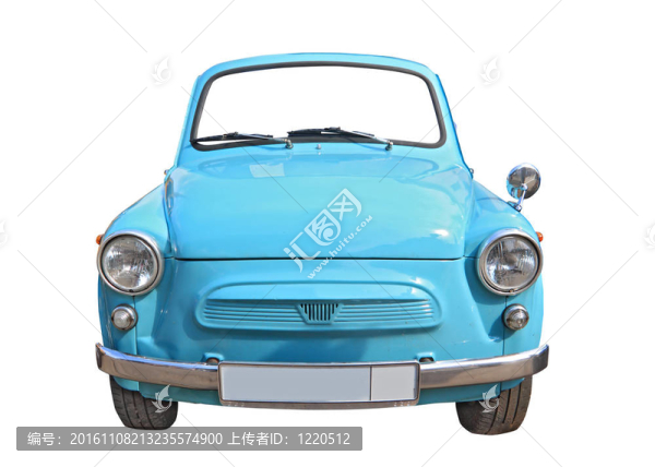 白色背景上的復(fù)古車