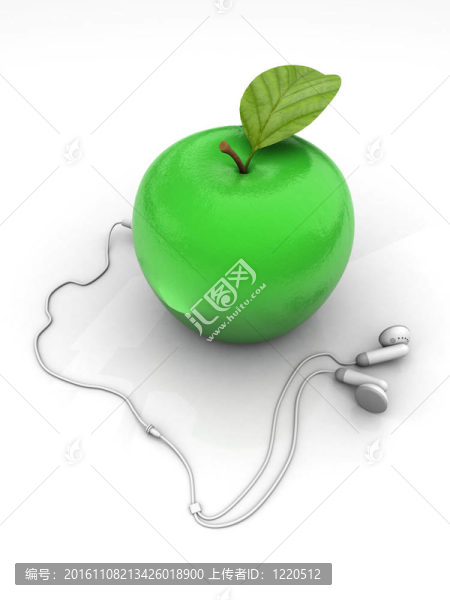 一個成熟的綠色蘋果的照片