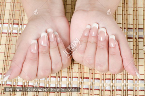 美麗的女人的手