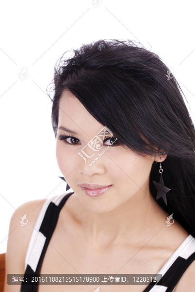 年輕漂亮的亞裔女性肖像