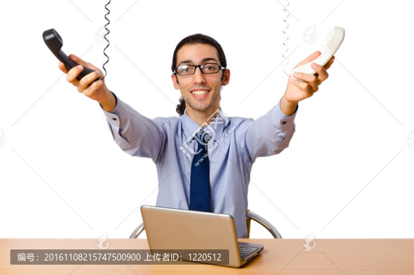 商人在電話里交談