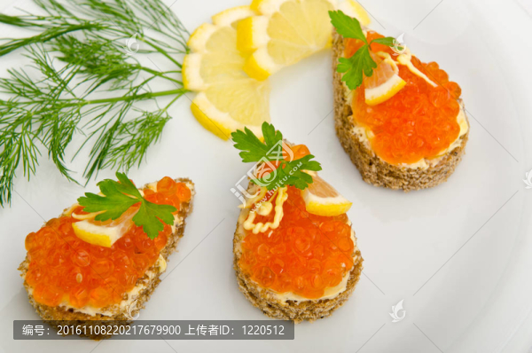 紅魚子醬曾在板