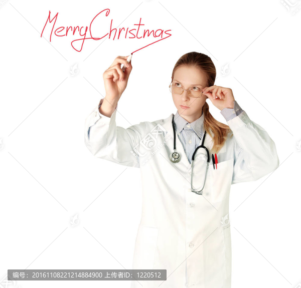 女醫(yī)生寫圣誕快樂