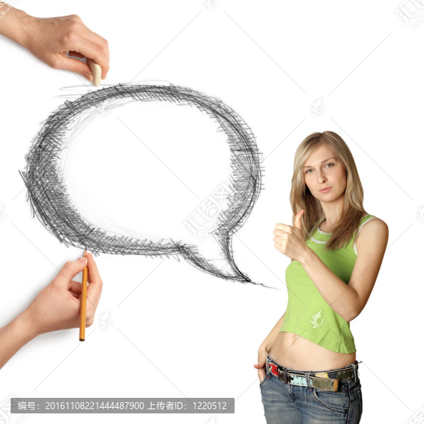 人的手與語(yǔ)言泡沫和女人