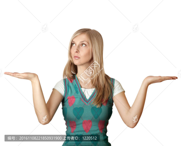 張開手的女人