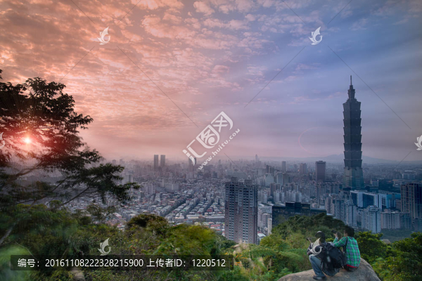 臺(tái)北臺(tái)灣市日落