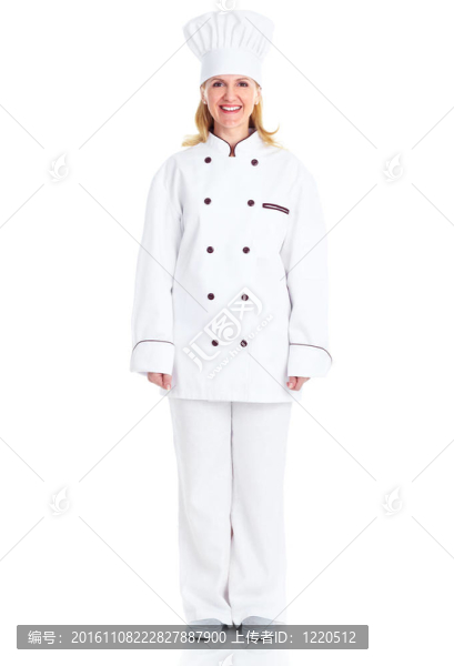 美麗的職業(yè)廚師女人。