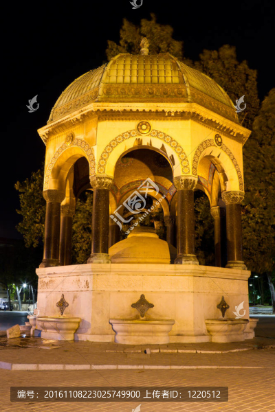 德國噴泉Sultanahmet廣場；伊斯坦布爾