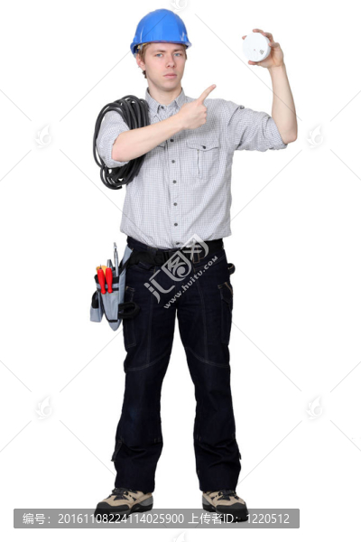 電工指著他手里拿著的東西