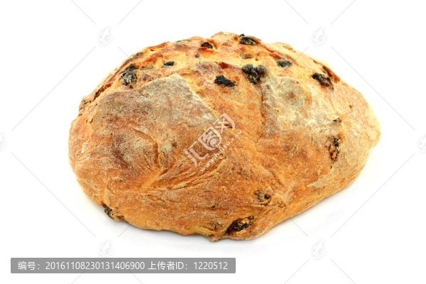 面包葡萄干面包蜂蜜和榛子。