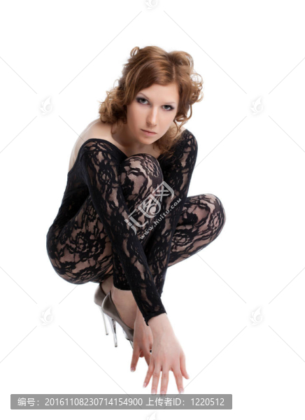 美女性感透明蕾絲身體襯衫
