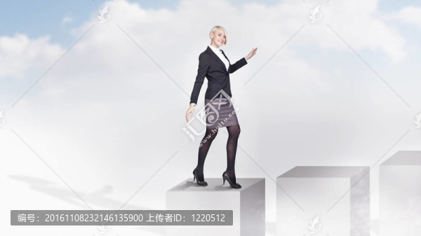 年輕的商人得到晉升