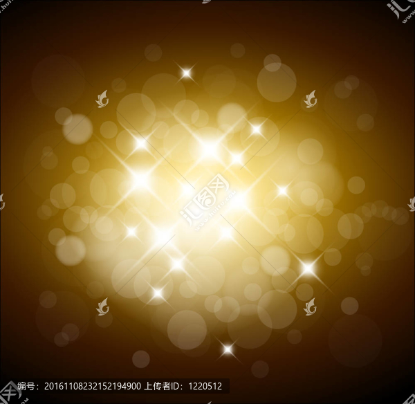 金色背景和白色的燈光