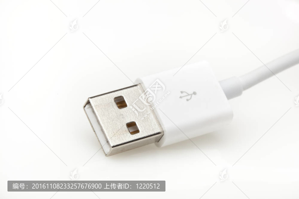 一個(gè)白色的USB電纜