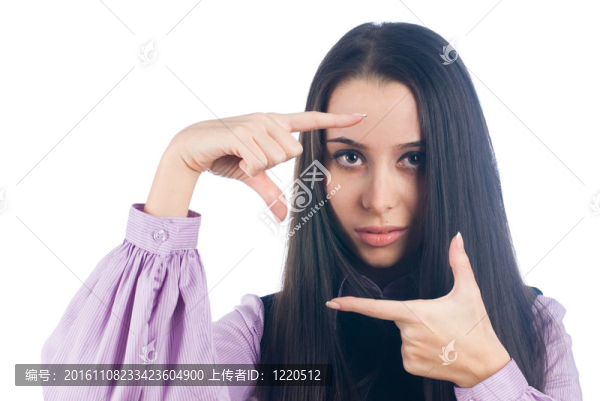 女孩顯示框架標志