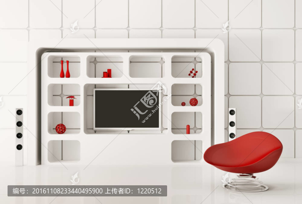 現(xiàn)代白色室內(nèi)3D渲染