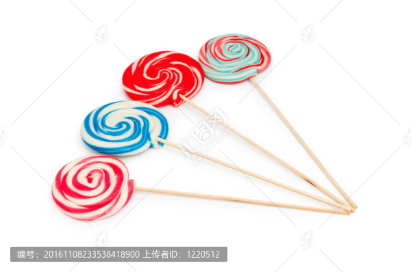 七彩棒棒堂孤立在白色