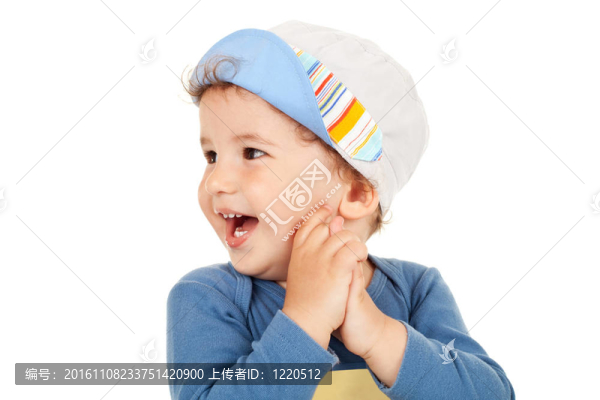 一個小快樂男孩的畫像