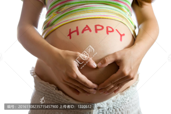 孕婦肚子上的快樂