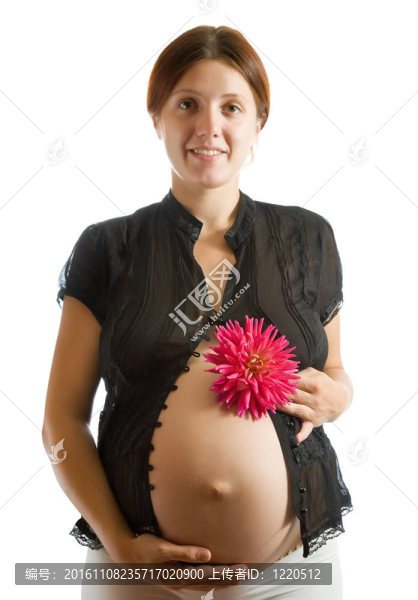 孕婦花白