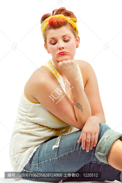 女人在復(fù)古風格的白日夢