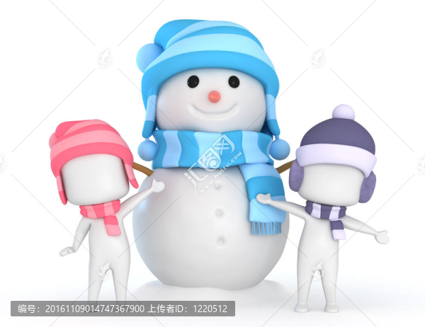 孩子們玩一個雪人
