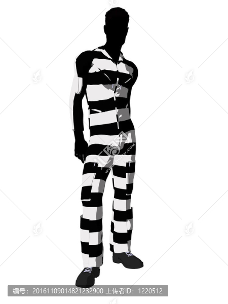 男性刑事剪影插圖