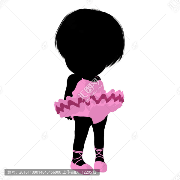 小芭蕾女孩插畫