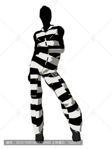 女性刑事剪影插圖