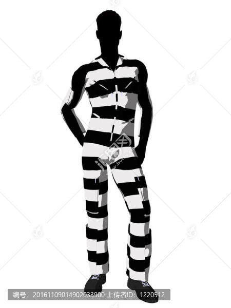 男性刑事剪影插圖
