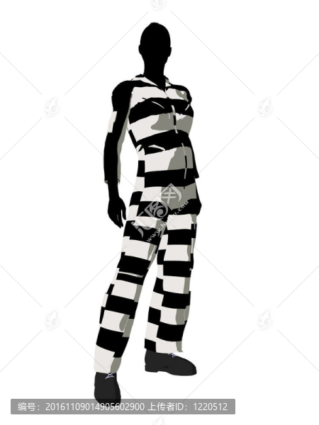 女性刑事剪影插圖