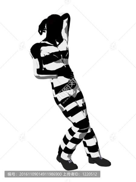 男性刑事剪影插圖
