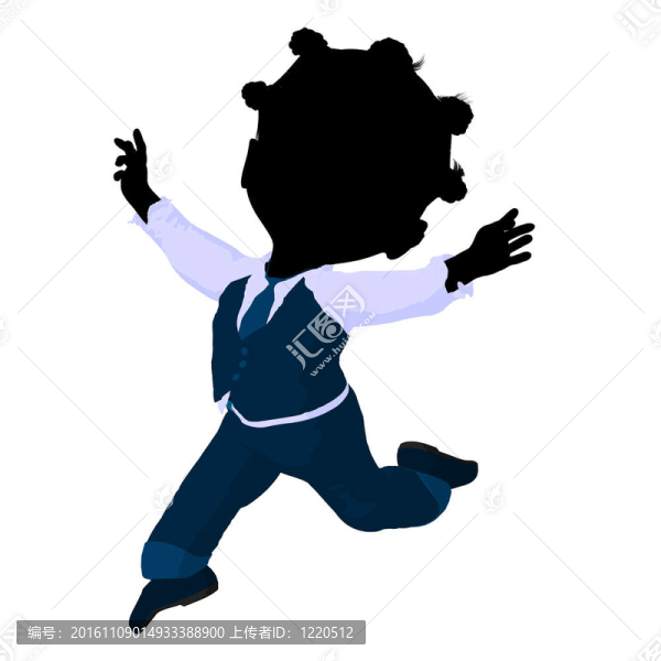 非洲裔小女孩插畫