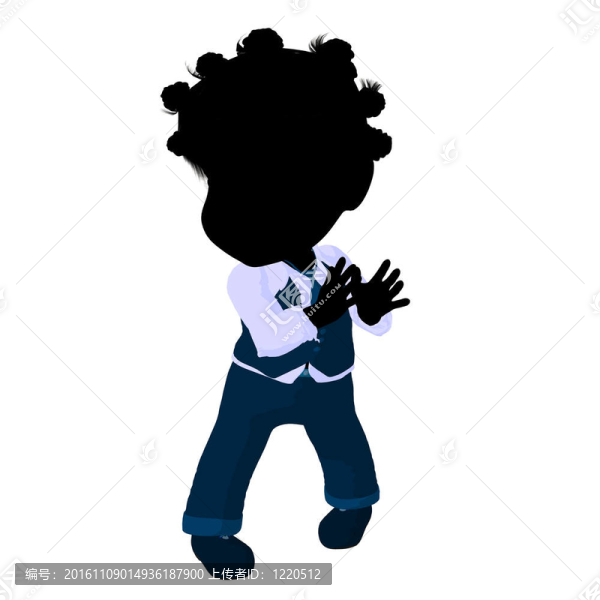 非洲裔小女孩插畫(huà)