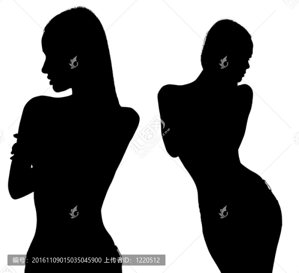 一個(gè)美麗的女性形象的剪影