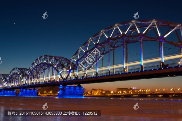 夜間鐵路橋