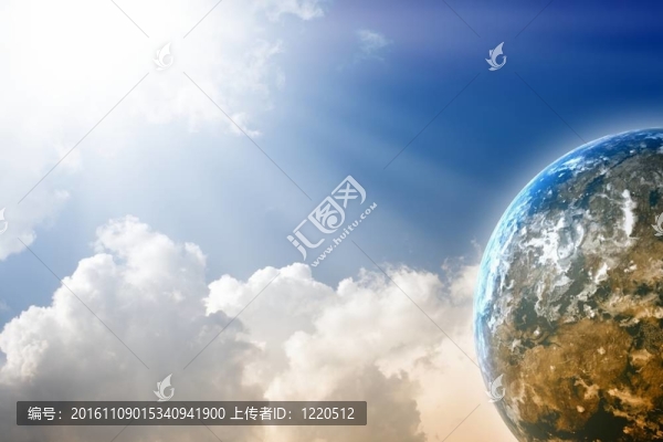 藍(lán)色天空中的行星
