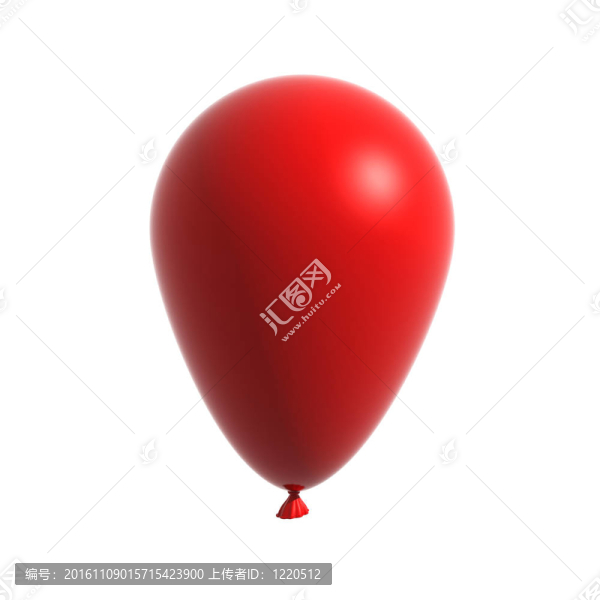 白色三維紅色氣球