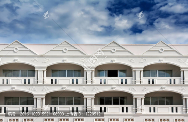 空中殖民風(fēng)格建筑酒店