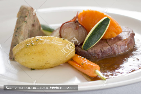 美食餐廳牛排餐特寫