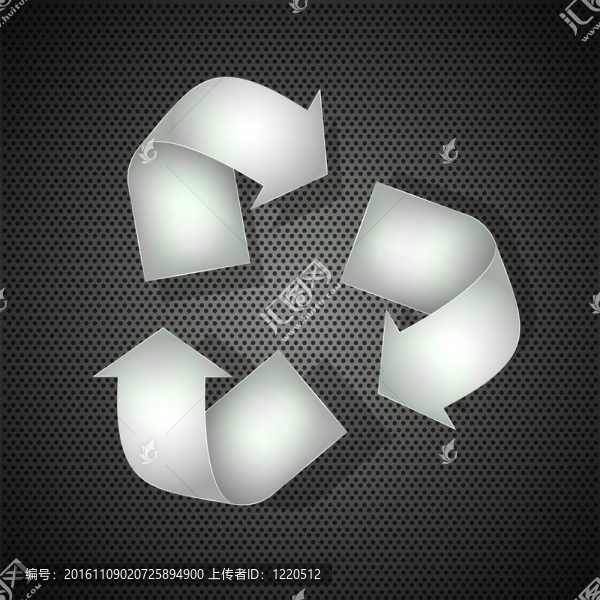 金屬背景下的鋼回收。插畫(huà)