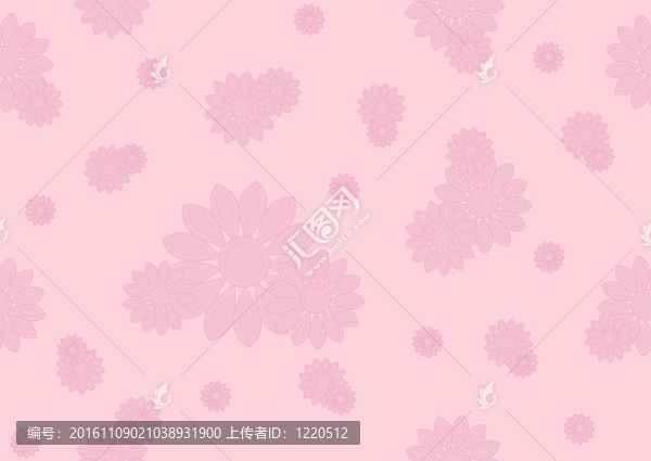 粉紅花無(wú)縫圖案
