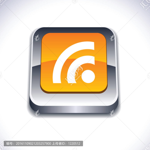 RSS的3D按鈕。