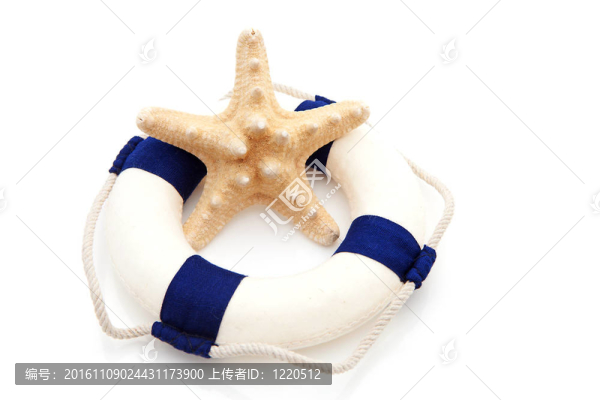 夏季齒輪；海星和救生圈