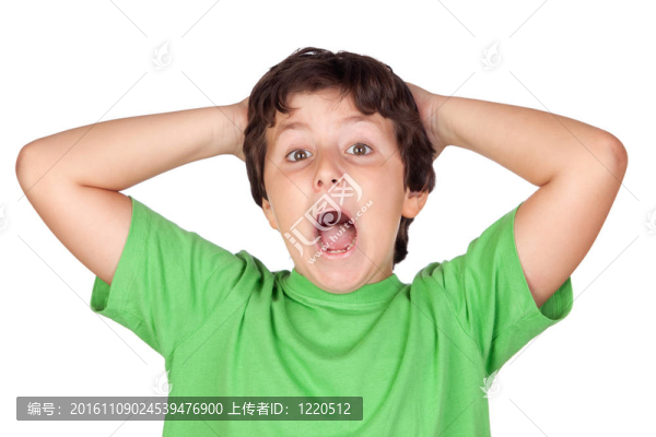 驚訝的男孩