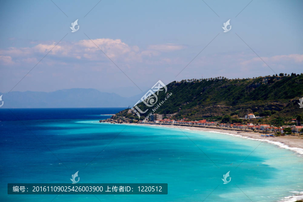 羅德的風(fēng)景如畫的海灘